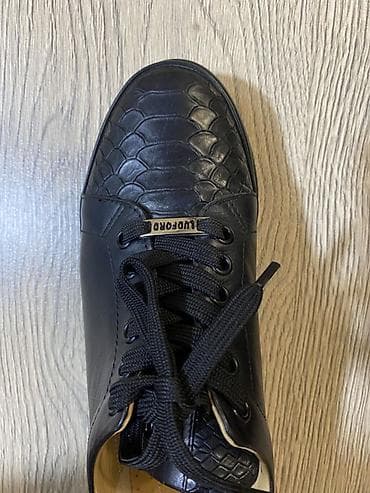 кроссовки кожанные: Женские кеды Luford, размер 37. - Цвет: чёрный - Верх: натуральная — 1