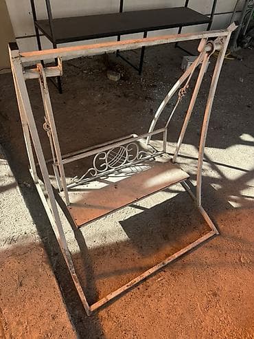 Садовая мебель: Садовые качели Металл, Со спинкой, Без крыши — 2