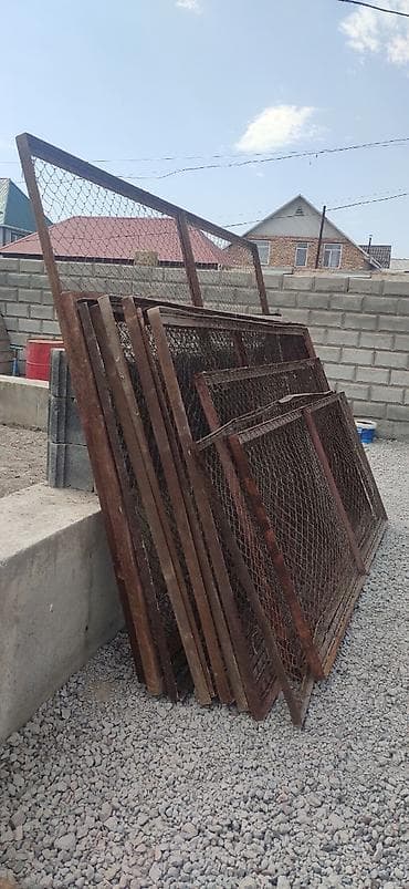 Секции металлического забора из сетки-рабицы 14 штук цена за