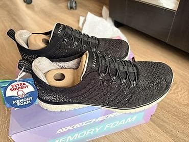изи волкер: Мужские кроссовки, 35.5, 36, 36.5, Skechers, Новый, цвет - Черный, Самовывоз — 1