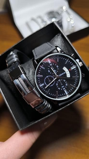 часы карабалта: Мужской набор аксессуаров Geneva - Наручные часы Geneva с — 1