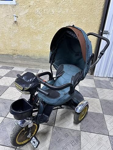 Детские велосипеды: Детский трехколесный велосипед‑коляска с родительской ручкой - — 3