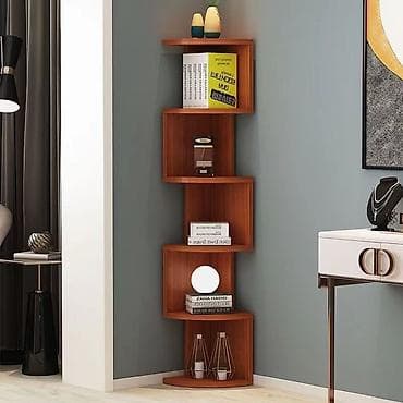 Балдар эмереги: Угловой стеллаж-этажерка для хранения и декора - Конструкция: 3 полки — 4