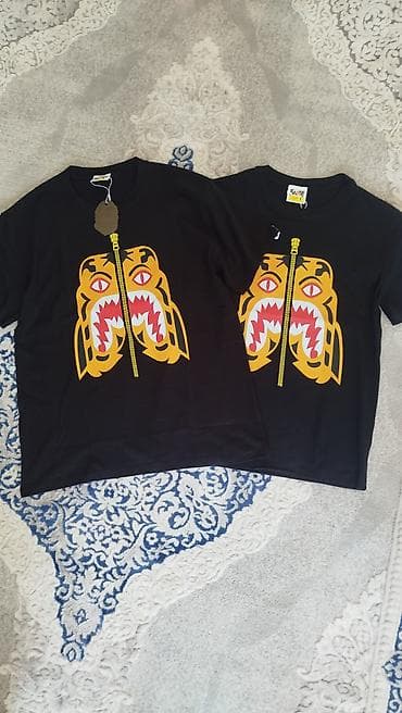 Футболкалар: Тишка Bape Tiger размер S,M,100 хлопок, все бирки на месте, можно — 1