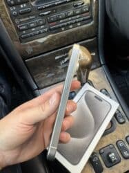 телефон обмен на велик: IPhone 15 Pro, Б/у, 128 ГБ, White Titanium, Зарядное устройство, Коробка, Защитное стекло, 93 % — 5