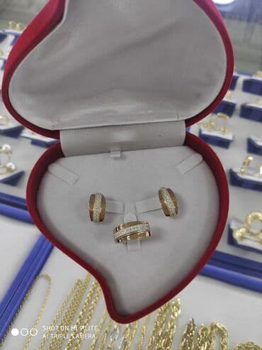 эксклюзивные свадебные пригласительные: Набор украшений, Проба 925, Женские, Новый — 3