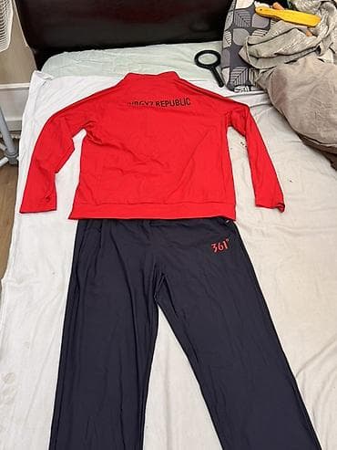 горнолыжный кастюм: Мужской спортивный костюм, Новый, цвет - Красный — 2