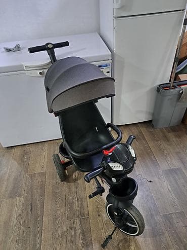 фикс тмл: Детская прогулочная коляска + трехколесный велосипед-каталка с ручкой — 4