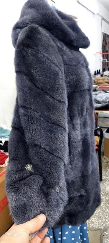 Шуба, Норка, Длинная модель, Турция, С капюшоном, M