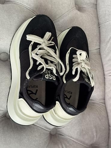 Женская обувь: Кроссовки Respect в черно-белой гамме. - Верх: комбинированные — 2