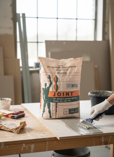 Затирка для швов ГКЛ Joint M50 предназначена для заделки стыков