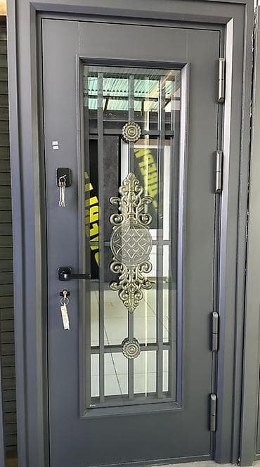 продажа металл: Двери для домов и квартир, Металлическая, Одностворчатая, Кованная, цвет - Серый — 1