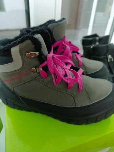 Зимние детские ботинки-симботы размер 34 - Цвет: серый верх с черными