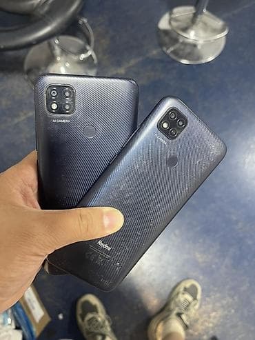 Техника и электроника: Redmi, Redmi 9C, Б/у, 64 ГБ, цвет - Синий, 2 SIM — 1