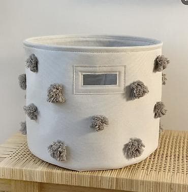 шейный подушка: Корзина для вещей, цвет - Бежевый, Новый — 2