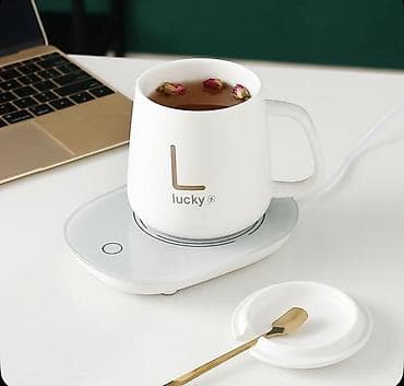 подставка для рук: Керамическая кружка белая с подогревом фирма Lucky - Электроподставка — 5