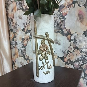 веточки: Декоративная цветочная композиция в керамической вазе — 7