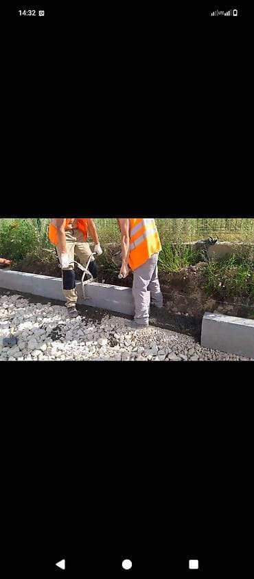 Профессиональный монтаж бордюрного камня для тротуаров, парковок