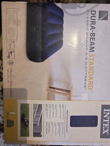 Линолеум: Надувной матрас, Б/у, Односпальный, Intex, Самовывоз, длина - 191 см — 3