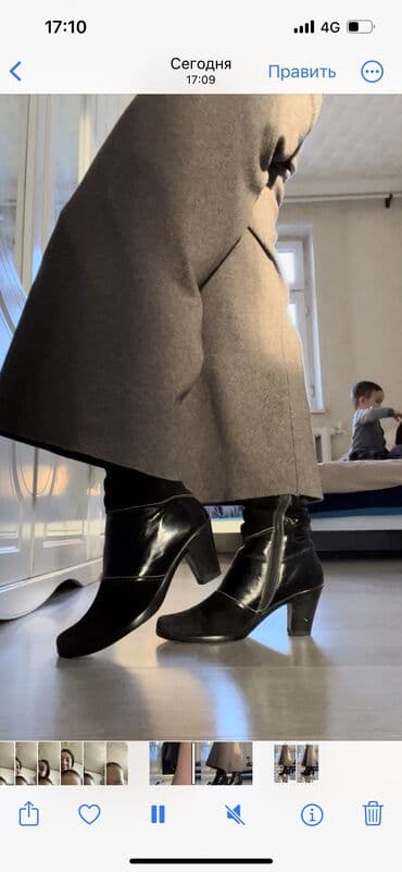 ручные часы бу: Сапоги-казаки натуральная замша и лакированная кожа на натуральном — 2