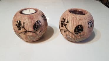 кант мис: Подсвечники стильные дизайнерские. Керамика. 2 шт. Цена за оба. В — 7