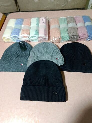 одежда для беременных и кормящих: Шапка, Бини, Трикотаж, С отворотами — 1