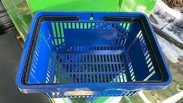 белые плетеные корзины: 30 л, Без колесиков, Б/у — 7