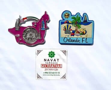 монеты разных стран: Магнитики на холодильник Дубаи, Америка-Орландо — 1