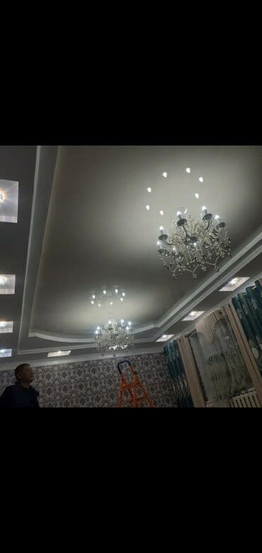 шпатель для натяжных потолков: Керме шыптар Жылтырак, Жылтырабаган, 3D потолоктор Монтаждоо, Кепилдиги, Демонтаждоо — 14