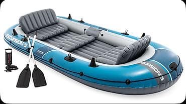 Аңчылык жана балык уулоо: Надувная лодка Intex Excursion 5 Set 66325 Купить в Бишкеке Надувная — 7