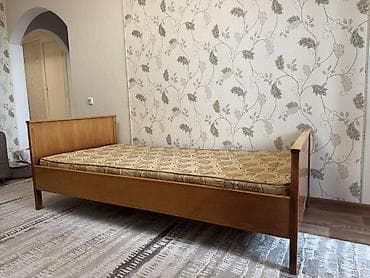 кровать односпальная деревянная: Односпальная кровать, С матрасом, длина - 190 см — 4