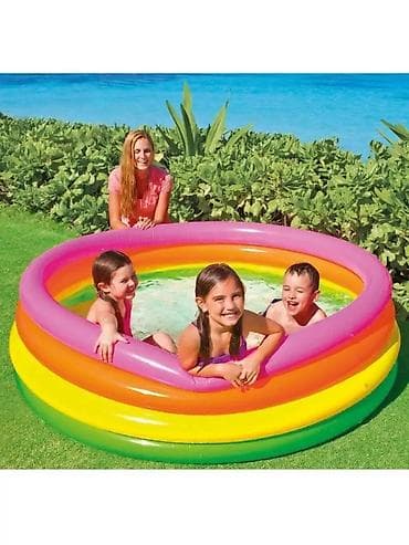 Спорт жана хобби: 🌈 Балдар үчүн үйлөмө бассейн 168×46 см 💦 👨‍👩‍👧 2–3 балага ылайыктуу — 6