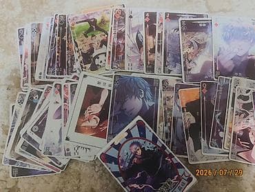 Игральные карты с аниме-иллюстрациями (тематика Jujutsu Kaisen) -
