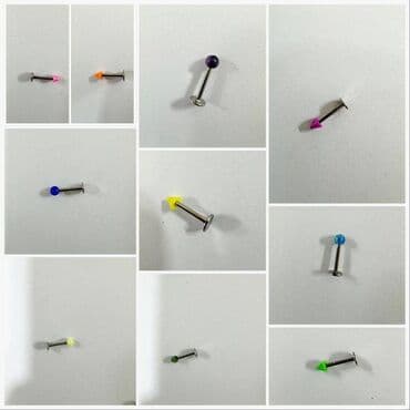 пистолет на пистонах: Пирсинг, длина штанги 8 мм, цена за 1 шт — 12