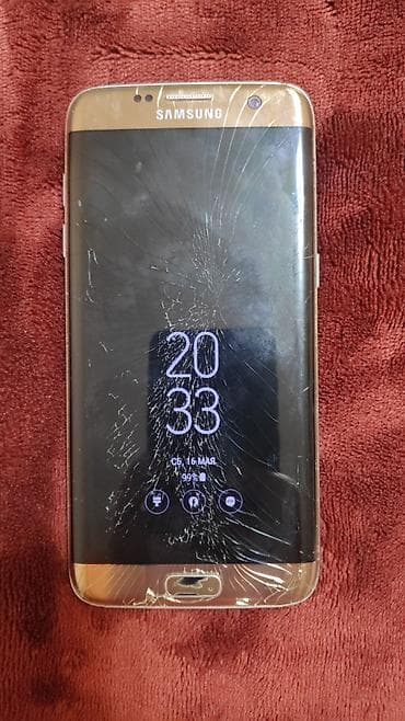 samsung 7: Samsung Galaxy S7 Edge Duos, Б/у, 32 ГБ, цвет - Золотой, 2 SIM — 5