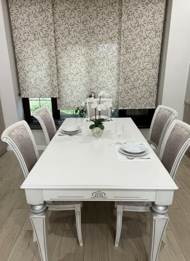 Стол и стул для зала, Б/у, Самовывоз, цвет - Белый