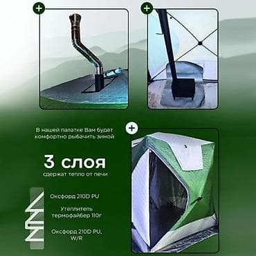 военный тент: Палатка утепленная автоматическая Cube camping 240 X 240 X 200см — 5