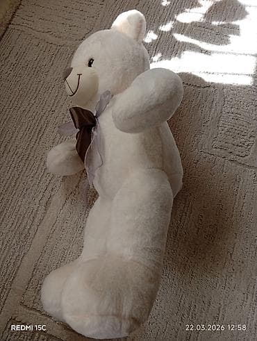 мишка фреди: Большой плюшевый мишка белого цвета. - Мягкий приятный на ощупь — 3