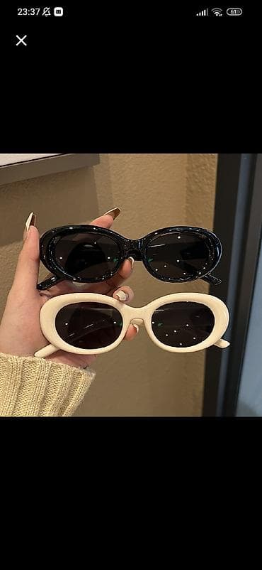 Аксессуары: Солнечные очки в ретро‑стиле “oval/bug-eye” - Форма: овальные — 1