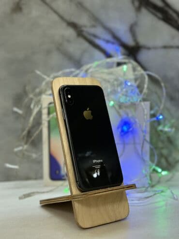 IPhone X, 64 ГБ, Space Gray, Защитное стекло, 100 %