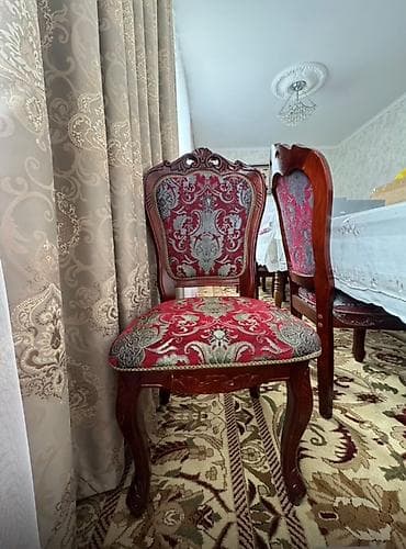 круглый обеденный стол: Стул для зала, Дерево — 2