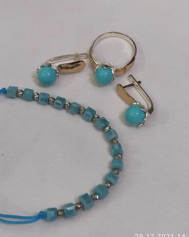 свадебные наборы ручной: Набор украшений, Проба 925, Женские, Новый — 3