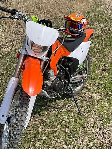 мото тианма: Эндуро/кроссовый мотоцикл оранжево‑белого цвета - Тип: внедорожный — 6
