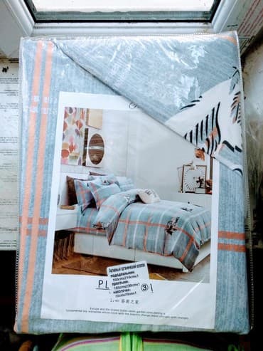 спальный набор: Постельное белье выбор доставка хб 100%, Полуторки 1700 сомдвуспалки — 1