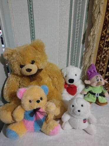 Плюшевые игрушки: Желтый большой медведь - 250 сом Остальные игрушки