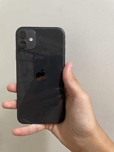 Техника жана электроника: IPhone 11, Колдонулган, 128 ГБ, Кара, Каптама, 77 % — 1
