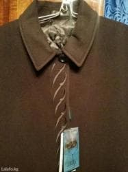 Новое пальто. турция. 54 размер. натуральный кашемир. черного цвета — 1