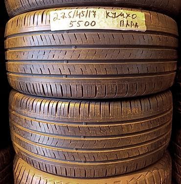 hyperko 2: Шины 225 / 45 / R 17, Лето, Б/у, Пара, Легковые, Корея, Kumho — 1