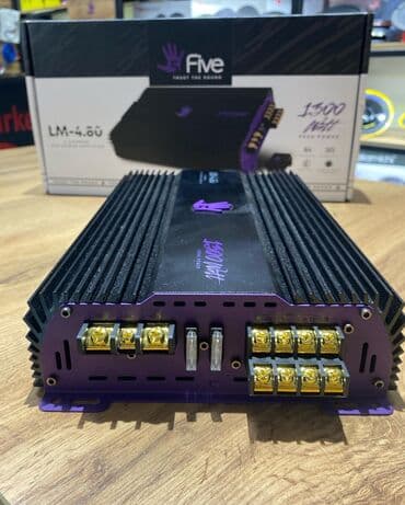 усилитель и колонки авто: Усилитель Five 4.80. Автомобильный четырехканальный усилитель АВ — 5