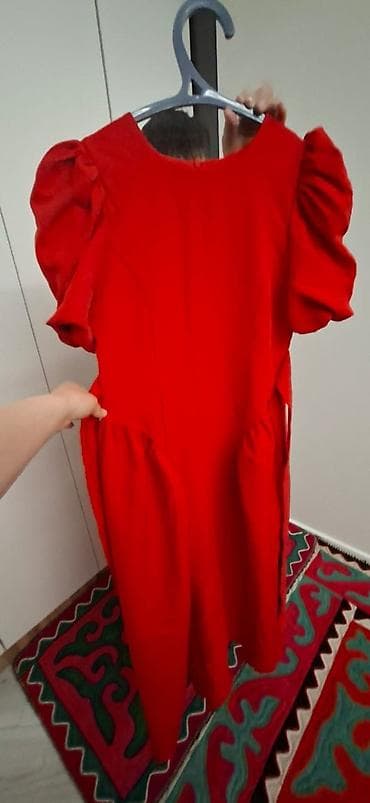 red centr: Повседневное платье, Осень-весна, Длинная модель, Прямое, M — 5